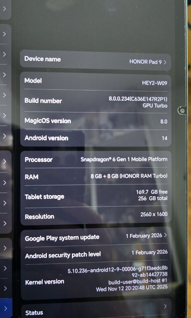 HONOR Pad 9 Smart Bluetooth Keyboard475503651634565122