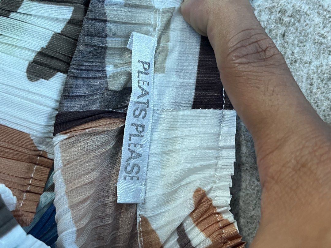 Issey Miyake pleats please graffiti paint pants (Category: Other Bottoms) located in San Fernando. Submitted by geramel07 (Listing ID 1442449864, Image 2). Description: Issey Miyake pleats please graffiti paint pants - Size 2 on tag (w'28 / l'34 - Excellent to As new Condition - Cr: 9.5/10 - No Issue - ₱2,000.