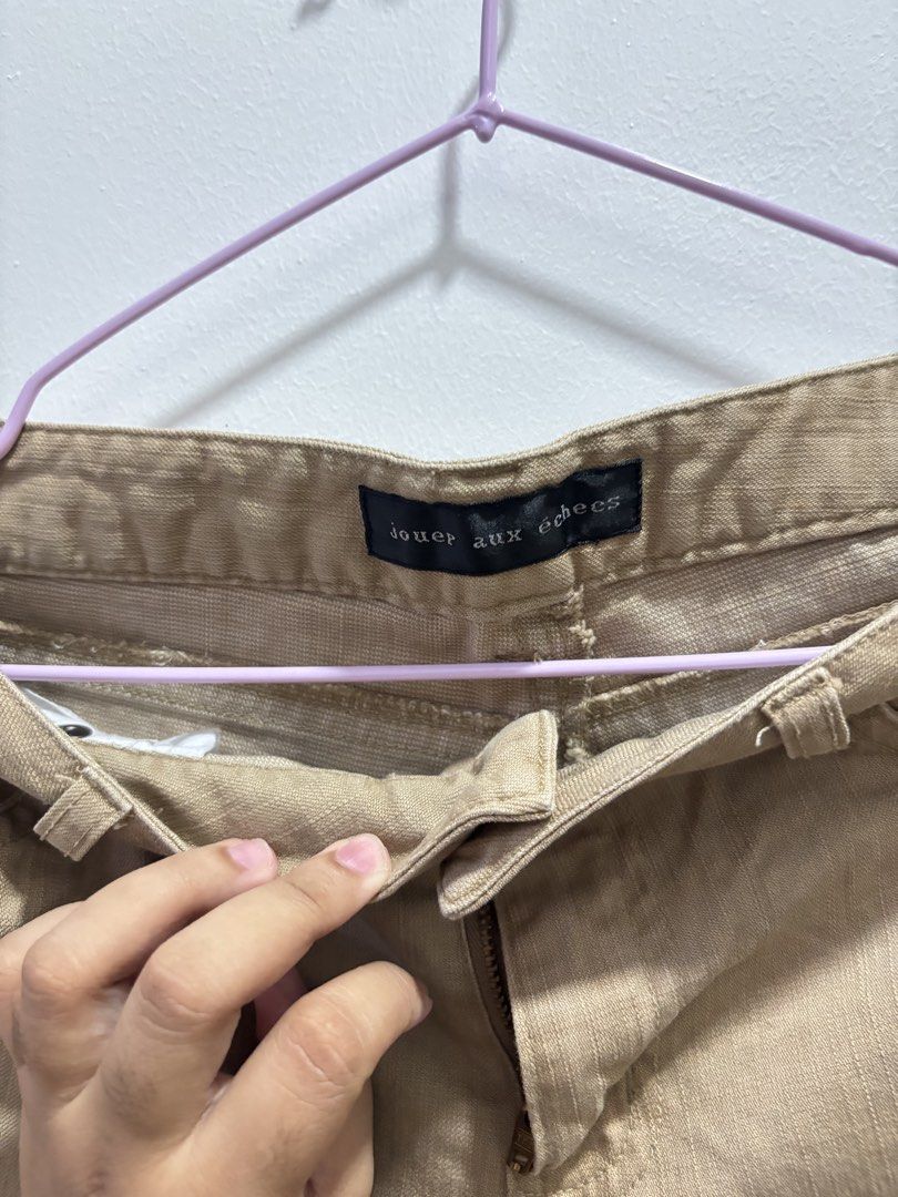 JOUER AUX ECHECS Beige Bootcut Pants Size 33 (Category: Jeans) located in Paranaque City. Submitted by sashimimai (Listing ID 1442447358, Image 2). Description: - Brand: JOUER AUX ECHECS - Color: Beige - Style: Bootcut - Size: 33 - Material: Cotton blend - Features: Comfortable fit, versatile staple piece, easy to pair with various tops.