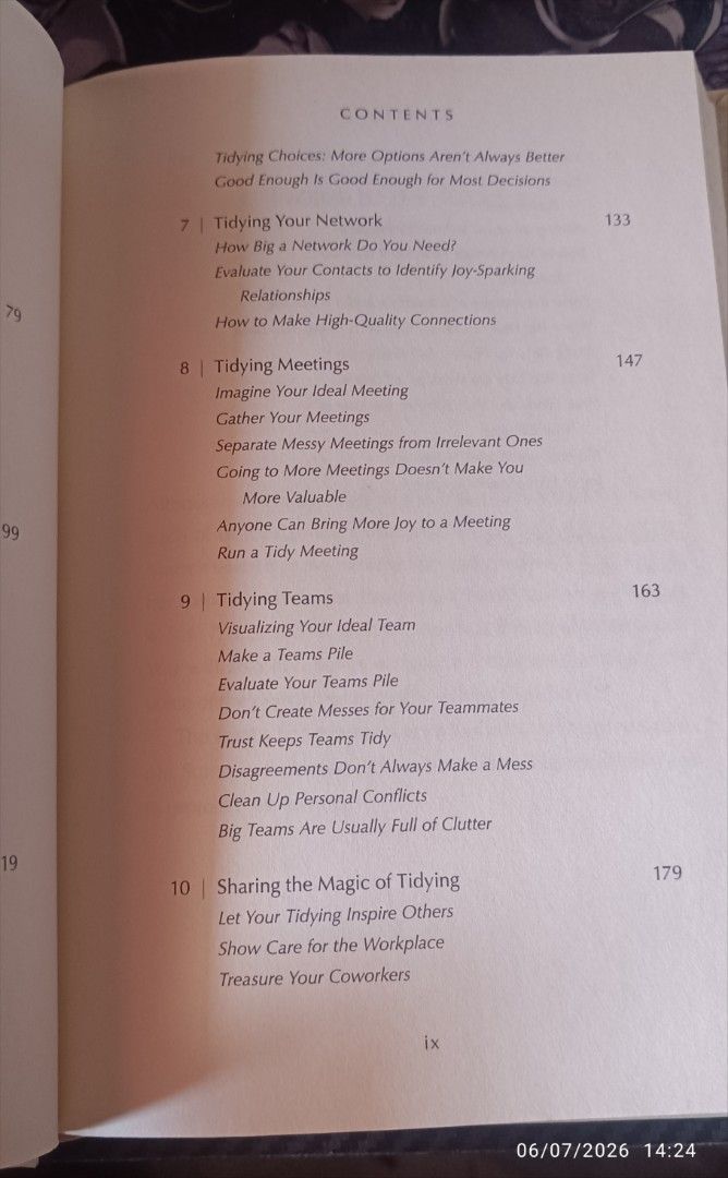 Joy at Work by Marie Kondo & Scott Sonenshein (Category: Storybooks) located in Caloocan City. Submitted by martyduma (Listing ID 1442400525, Image 3). Description: Authentic Lightly used Slight Foxing Bought at NBS Hardcover MOP: GCash, GoTyme, BPI MOD: Grab, Lalamove, GogoExpress, J&T Delivery fee to be shouldered by the buyer. Location: Brgy. 167 Llano, Caloocan.