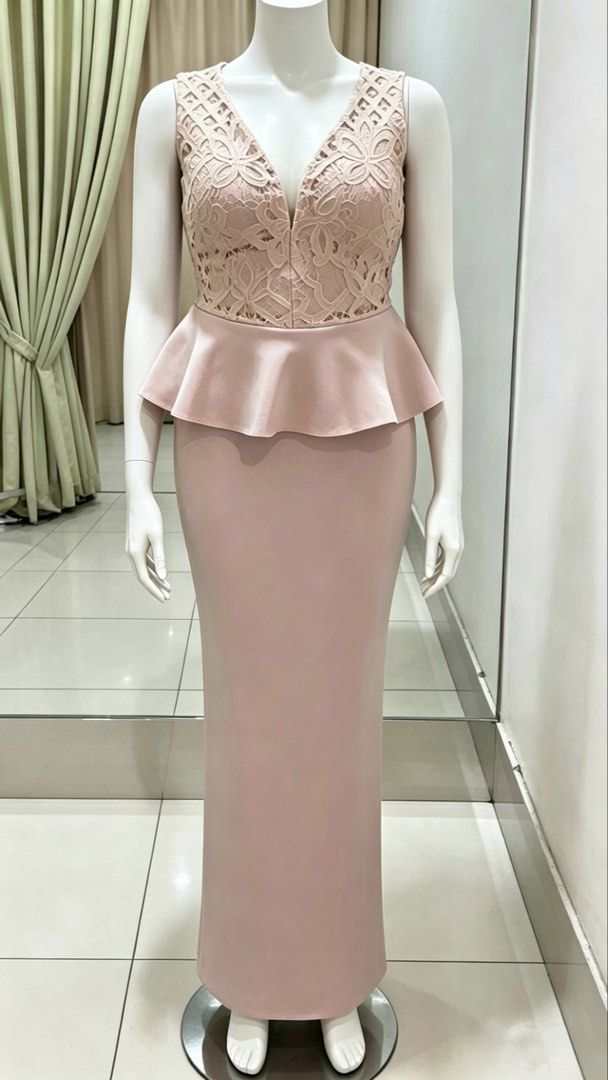Karimadon Lace Dress - Size S (Category: Dresses) located in Paranaque City. Submitted by itschrissey (Listing ID 1411867722, Image 1). Description: - Karimadon gown - Soft shade of pink, with lace overlay - Size S (UK 10, EUR 36) - Ideal for special occasions - Flattering silhouette - Made with quality materials - New / Unused (didn’t fit me at the time of event).