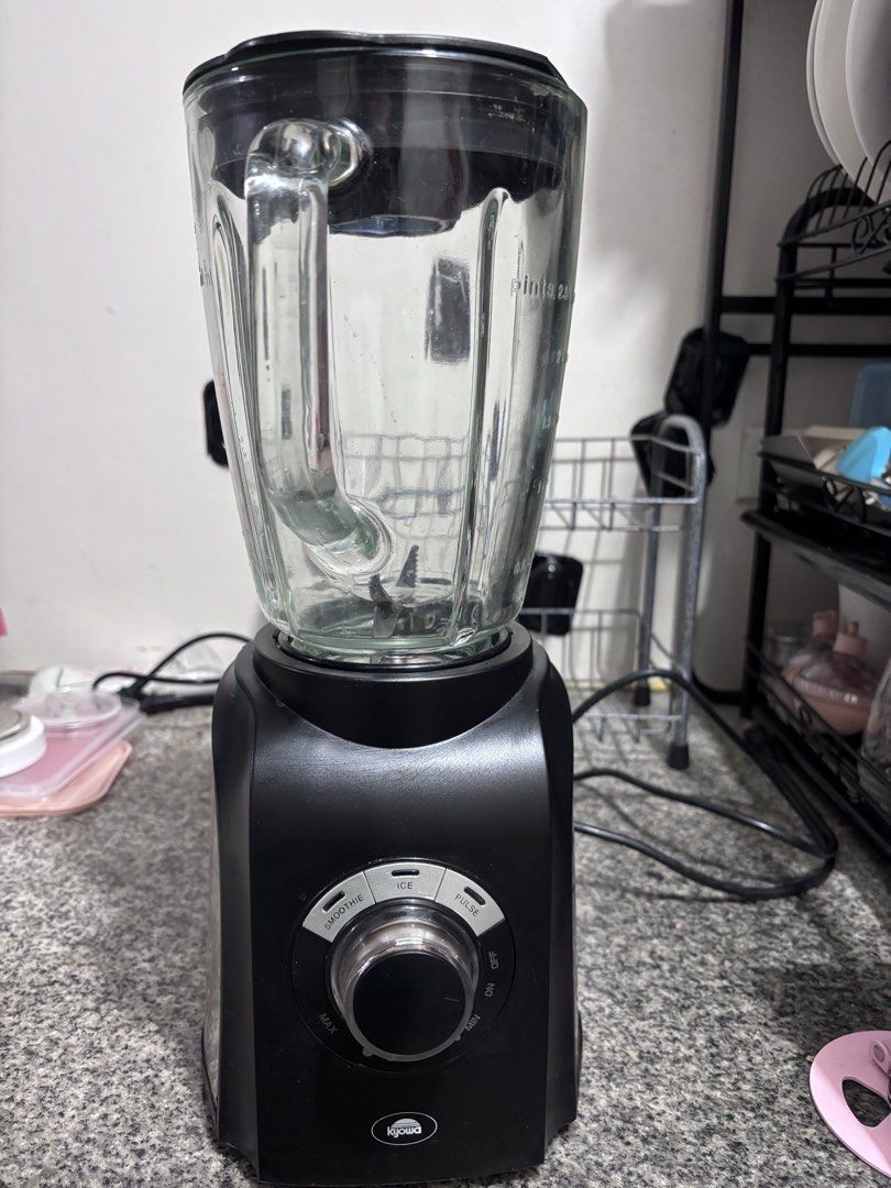 Kyowa Blender with Glass Jar (Category: Juicers, Blenders & Grinders) located in Manila. Submitted by laijane (Listing ID 1442380569, Image 1). Description: - Black Kukko blender - Durable glass jar with handle - Multiple speed settings: Smoothie, Ice, Pulse - Ideal for smoothies, crushing ice, and various kitchen tasks - Power cord included - In excellent working condition.