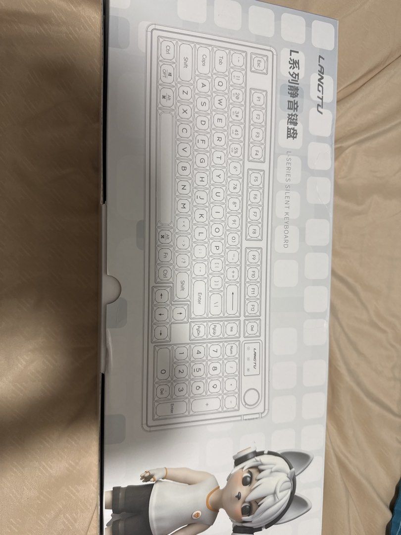 LANGTU Silent Keyboard with Cute Anime Figure Packaging475874896077148160