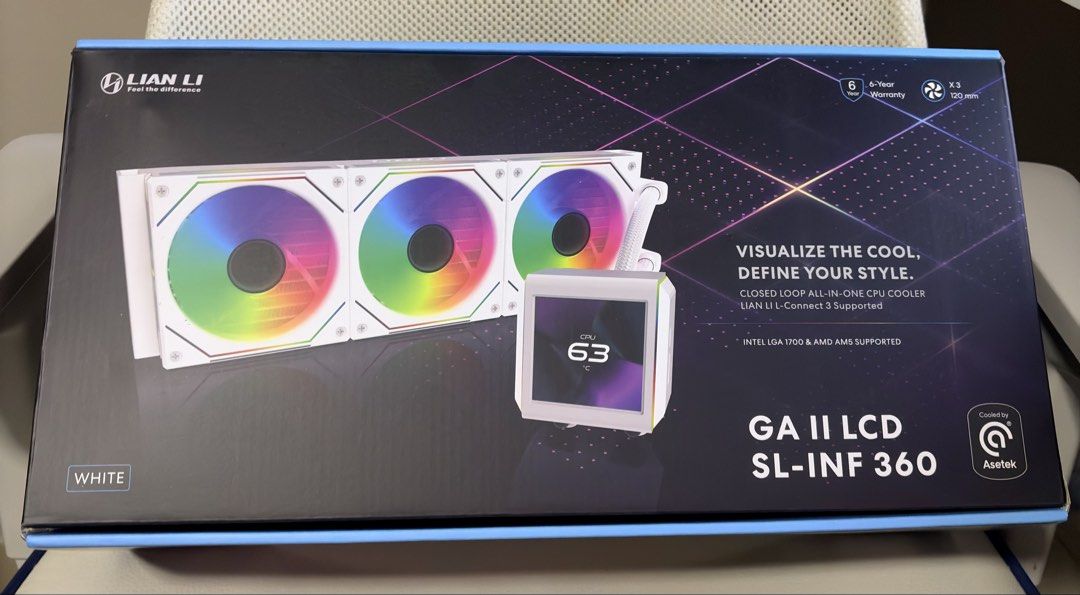 Lian Li Galahad II LCD SL-INF 360 White AIO CPU Cooler (fanless)