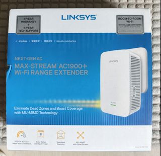 Linksys MAX-STREAM AC1900+ Wi-Fi Range Extender485454775709880320