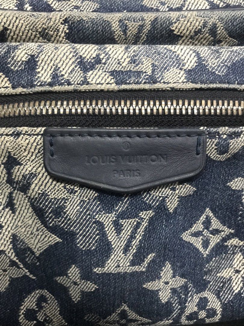 Louis Vuitton Monogram Denim Belt Bag (Category: Luxury Bags & Wallets) located in Manila. Submitted by heycessygirl (Listing ID 1442512906, Image 3). Description: - Louis Vuitton belt bag - Classic Monogram pattern on denim - Two zippered compartments - Adjustable strap - Perfect for hands-free carrying of essentials - Shows some signs of wear on denim and leather trim.
