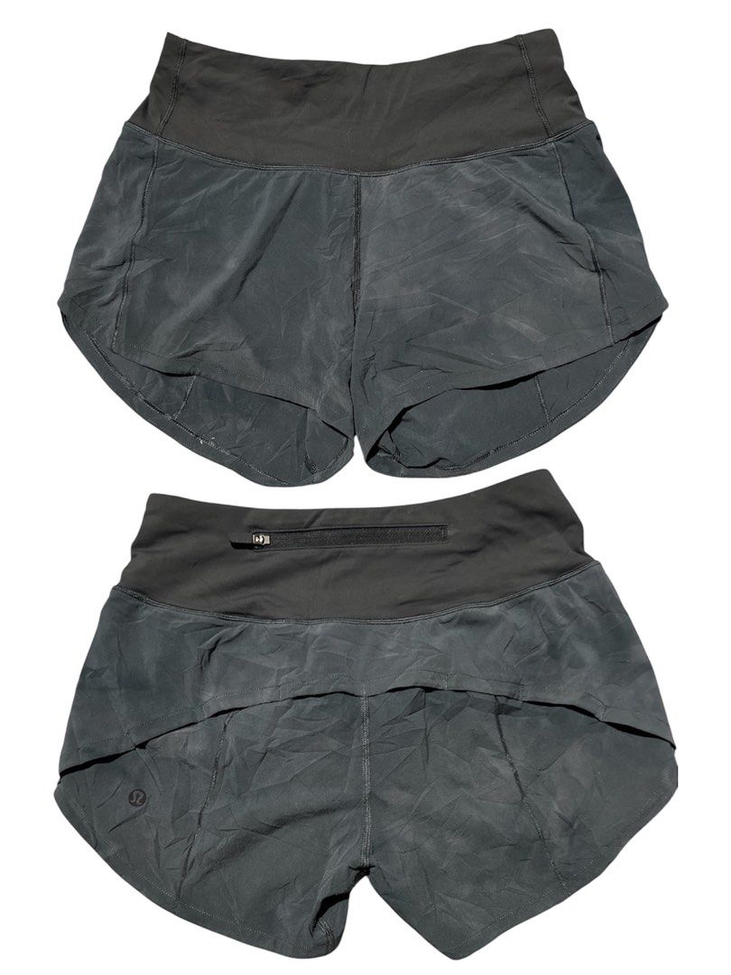Lululemon Speed Up Mid-Rise Lined Short 4" Dot 0 (Category: Activewear) located in Iba. Submitted by xooperfindslb (Listing ID 1442439729, Image 3). Description: Lululemon Speed Up Mid-Rise Lined Short 4” Diamond Dye Pitch Grey Graphite Grey / Graphite Grey Dot size 0 No major issue Generally like new pero may few sign of use lang. Unnoticeable naman. Waist when laid flat - 12”.