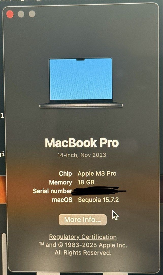 MacBook Pro 14-inch M3 Pro 18gb ram475745649606021121