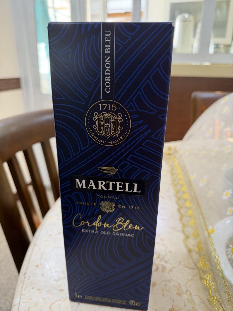 Martell Cordon Bleu Extra Old Cognac 1L 40% Vol, Food & Drinks
