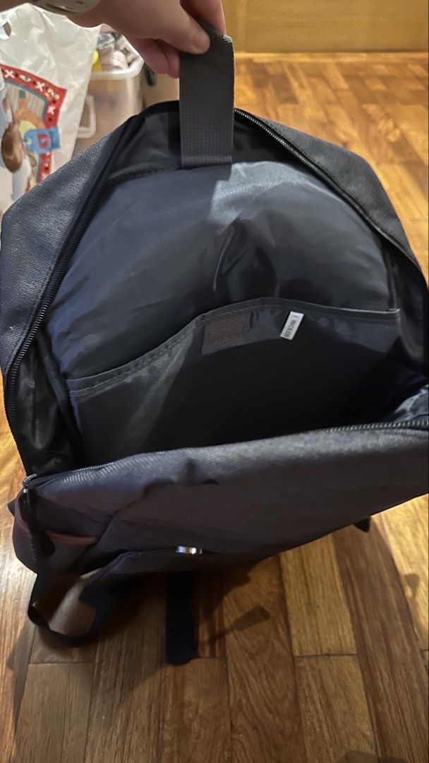 Navy blue backpack fits 14in laptop (Category: Backpacks) located in Cebu City. Submitted by calligraphybyden (Listing ID 1442488510, Image 3). Description: No brand Like new minimalist backpack in black. Purchased but never used. Designed with multiple compartments for better organization and a dedicated padded laptop sleeve, making it ideal for work, school, travel, and everyday commuting. ✨ Features: Like new condition Spacious main compartmen