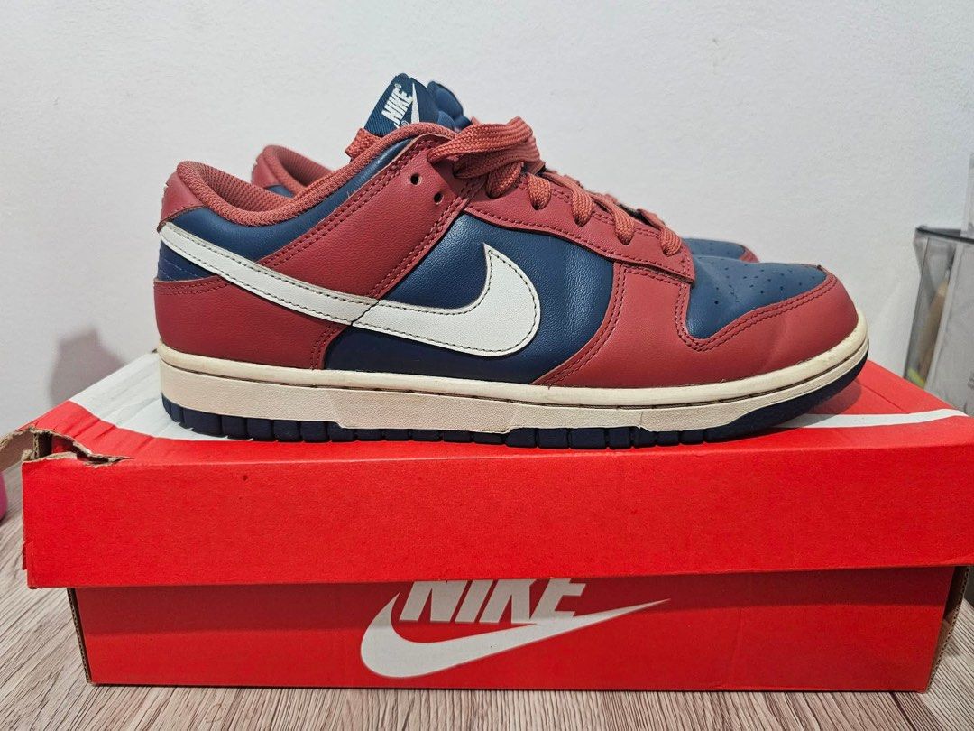 Nike Dunk Low “Canyon Rust” (Category: Sneakers) located in Taytay. Submitted by cloudy_20 (Listing ID 1442464928, Image 3). Description: - Classic Nike Dunks - Red, navy, and white colorway - Low-top silhouette - Includes original Nike box - Ideal for casual wear or collecting - Size: 9.5W (26.5cm) - SRP: 5,495.