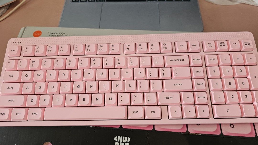 Nuphy Node100 Low Profile Pink Keyboard