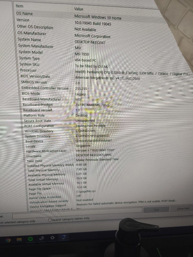 Old used pc, functional, msi, intel475622881635880962