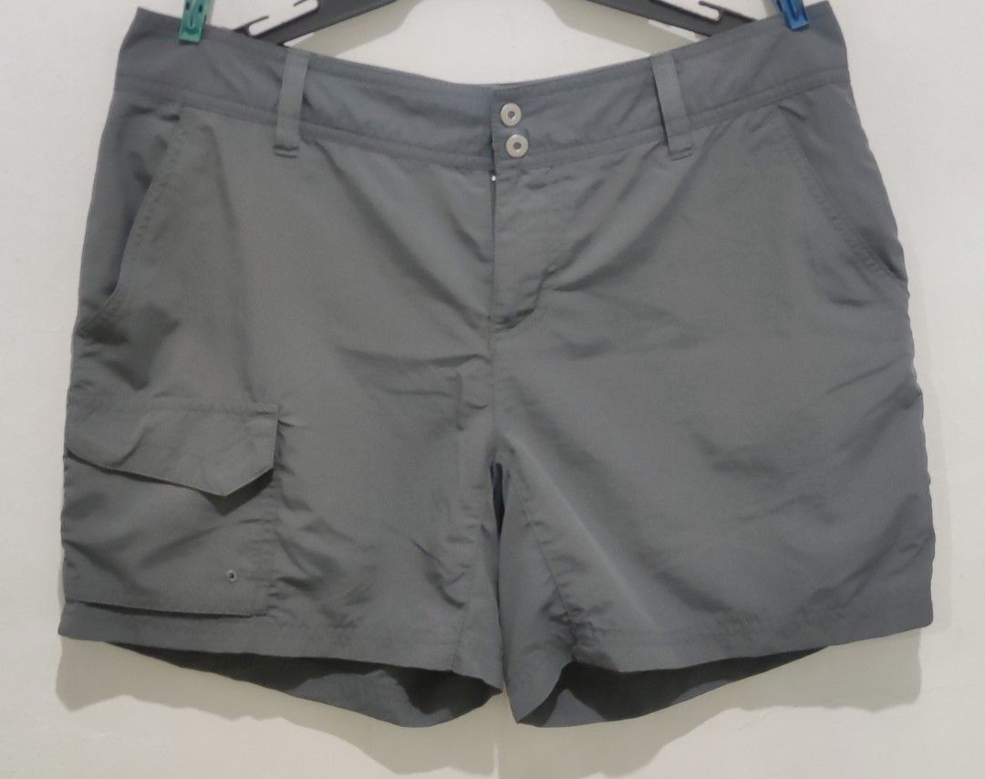 omni shade shorts, color gray (Category: Activewear) located in Quezon City. Submitted by miscellanyfinds (Listing ID 1442390787, Image 1). Description: preloved. lightly used with very small flaw, not noticable. bought here in the Philippines. size large brand: columbia sportswear company rfs: medical assistance.