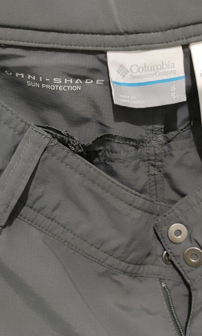 omni shade shorts, color gray (Category: Activewear) located in Quezon City. Submitted by miscellanyfinds (Listing ID 1442390787, Image 3). Description: preloved. lightly used with very small flaw, not noticable. bought here in the Philippines. size large brand: columbia sportswear company rfs: medical assistance.