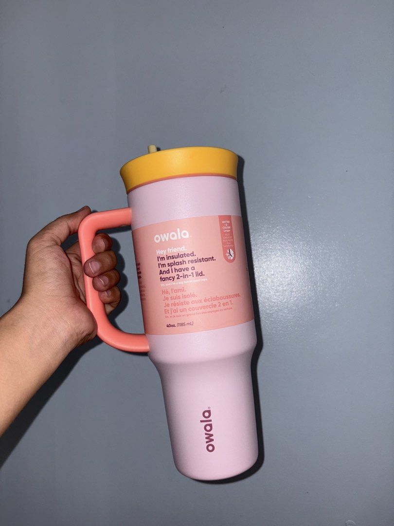 Owala Tumbler 40oz with 2-in-1 Lid (Category: Water Bottles & Tumblers) located in Mandaluyong City. Submitted by berdinjian64620 (Listing ID 1442484223, Image 2). Description: Selling Owala tumblers. They are insulated and splash resistant. Each comes with a fancy 2-in-1 lid. Available in multiple colors. Great for drinks on the go. All items are brand new from Canada. Get yours today! .