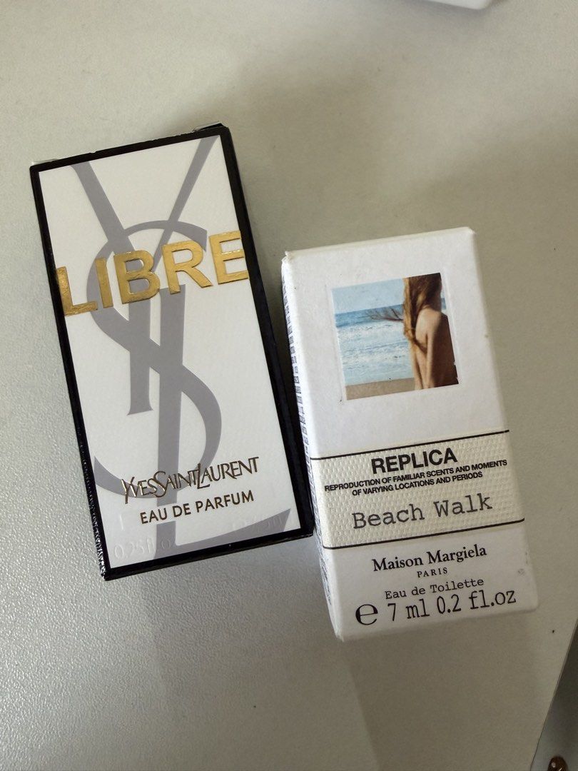 Perfume minis (Category: Fragrance & Deodorants) located in Binan City. Submitted by hya.perez (Listing ID 1442377372, Image 1). Description: Mini perfumes for sale. All original. YSL Libre EDP 7.5ml - 800php Maison Margela Beach Walk 7ml - 500php.