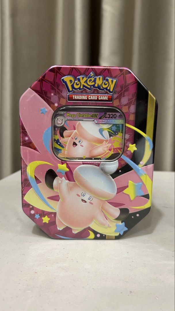 SEALED Pokemon TCG Mega Moonlit Tins (Category: Card Boxes & Cases) located in Quezon City. Submitted by jcc05 (Listing ID 1442476287, Image 2). Description: Pokemon Mega Moonlit tins - 1 tin ₱2950 - 4 tins ₱11000.