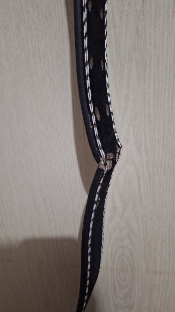 Preloved Black Weightlifting Belt (Category: Other Sports Equipment and Supplies) located in Manila. Submitted by mariesgour49419 (Listing ID 1442459943, Image 3). Description: Negotiable, preloved, well used. 114cm total length. Location Makati City. Shipping fee and booking of rider by buyer. Meetup SM Jazz Mall. Gcash Cash. Thank you!.