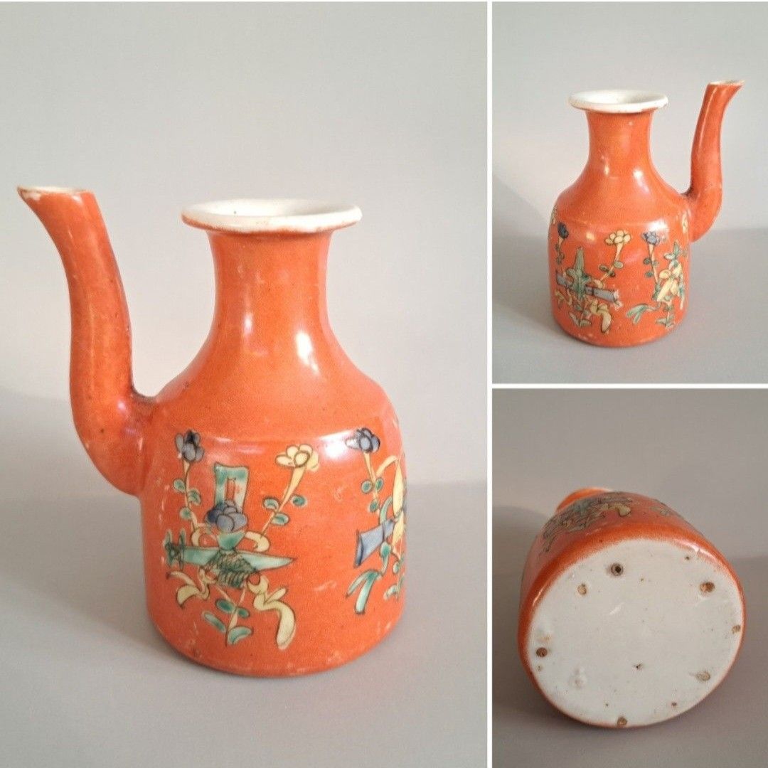 Ref:01)清代珊瑚紅壺。最高約10.8公分, 玩具收藏品, 紀念品及古董