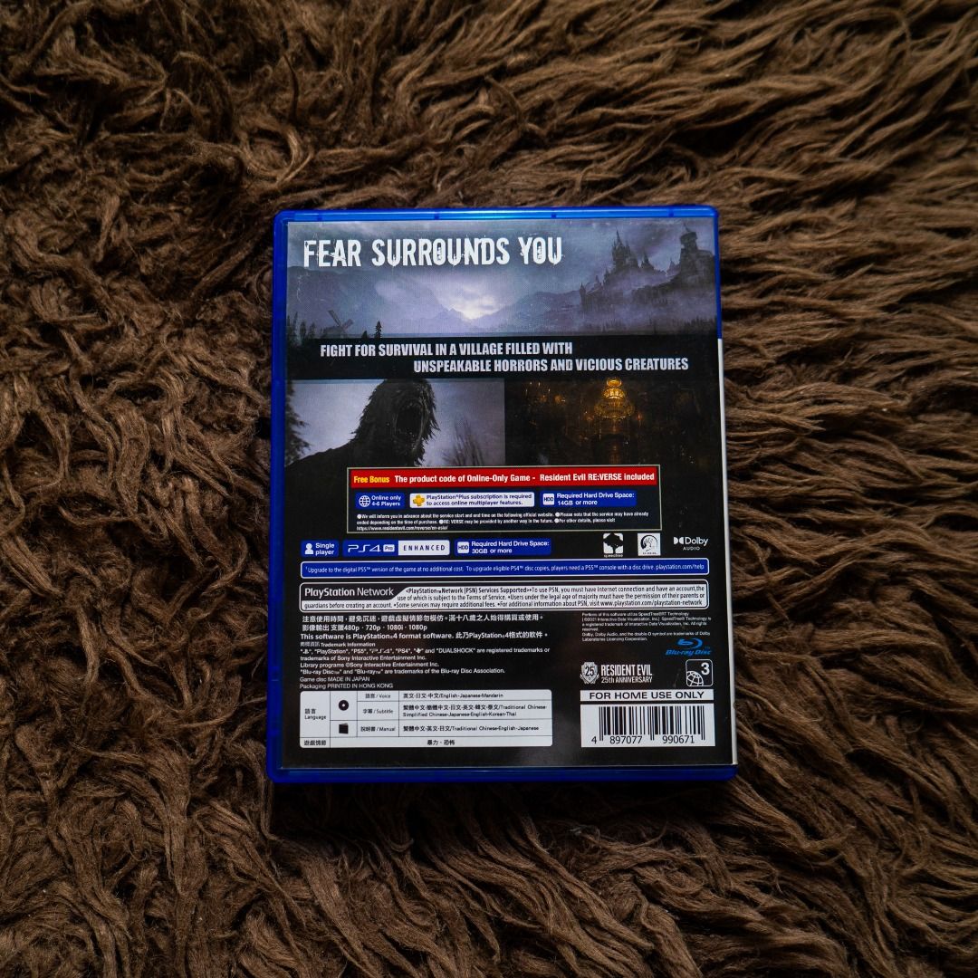 Resident Evil Village - PS4 | PS5 Upgrade Available (Category: PlayStation) located in Quezon City. Submitted by nnepomuceno03 (Listing ID 1442531334, Image 3). Description: Selling these PS54 games. RFS: Completed the story mode, time for the next player to enjoy..