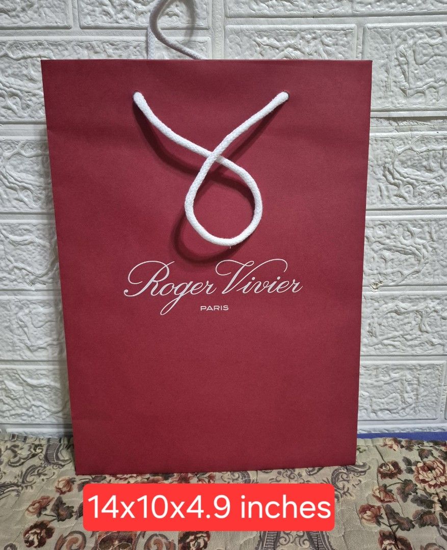 Roger Vivier Paris Paper Bag (Category: Luxury Accessories) located in Pasig City. Submitted by luxbox_acc (Listing ID 1442475572, Image 1). Description: medium size.