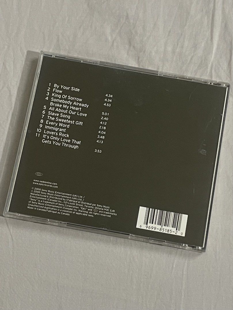 Sade - Lovers Rock CD (Category: CDs & DVDs) located in San Fernando. Submitted by cosmicangelz (Listing ID 1442492614, Image 3). Description: Sade - Lovers Rock CD Complete with inserts and excellent condition CD light scuffing on case add shipping fee.
