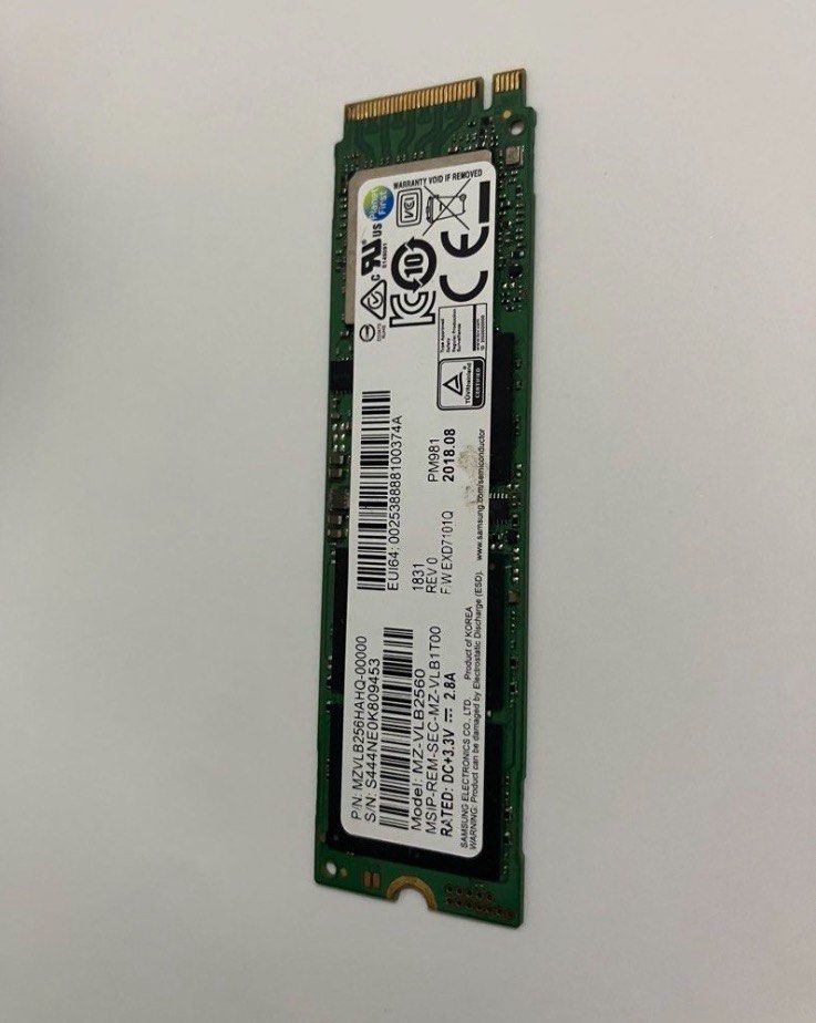 Samsung NVMe SSD MZ-VLB2560 256GB