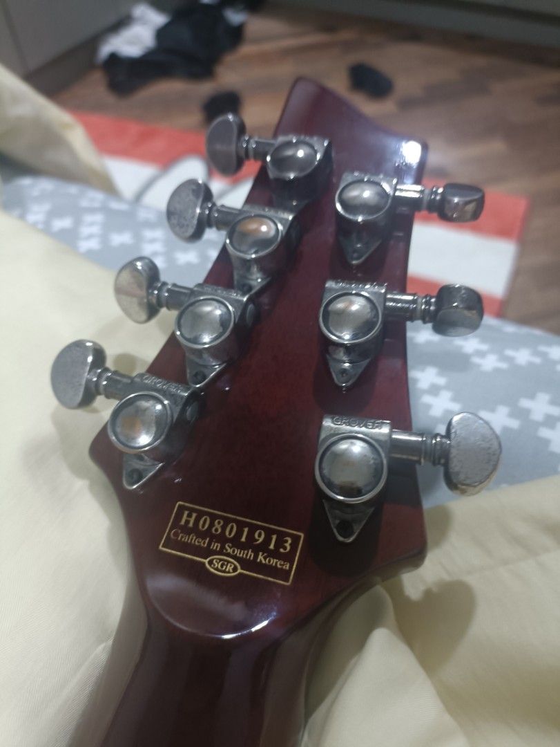 schecter C-7 hellraiser (Category: Musical Instruments) located in Kuala Lumpur. Submitted by jaydenkxth57273 (Listing ID 1442476918, Image 3). Description: a 7 string beast for metal/rock riffs.. selling because I need extra money. tuners changed to Grover for better tuning stability bridge pickup: EMG 707TW neck pickup: EMG707TW bridge: tonepros-7 string Tune o matic with string thru body .