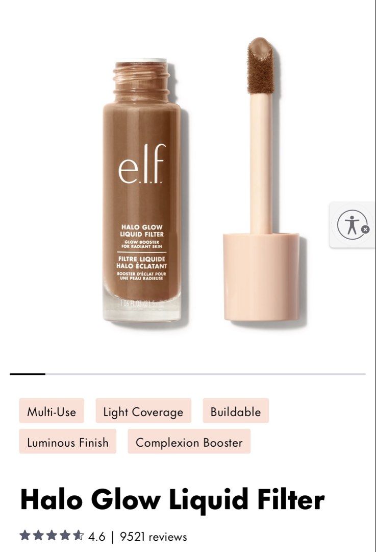 SEALED e.l.f. Halo Glow Liquid Filter (Tan) (Category: Makeup) located in Manila. Submitted by gothclaudia (Listing ID 1442388682, Image 2). Description: — info PHP 950 + SF A multi-purpose, liquid glow booster that gives your complexion a soft-focus social filter effect IRL. 👥 shade 6 (Tan). perfect skin tint for morenas :) 📌 sealed, never opened. bought from Ulta first week of June 2026! RFS: picked up the wrong shade.