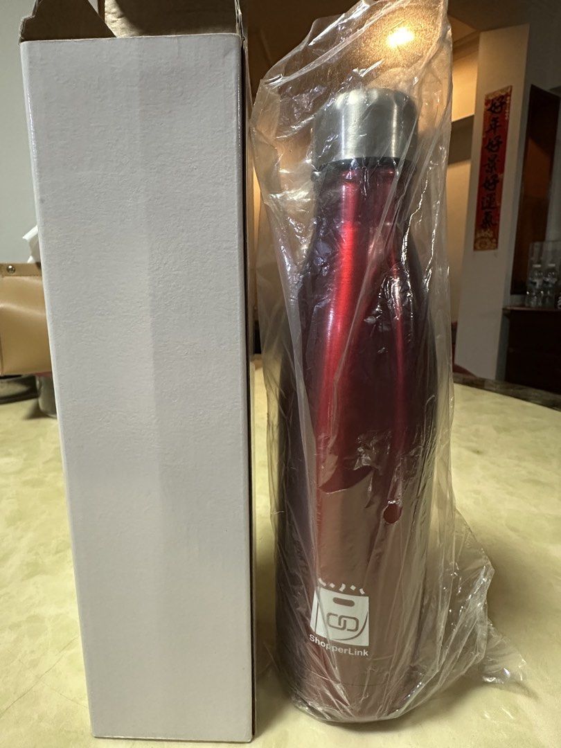 ShopperLink Red Stainless Steel Thermal Flask Water Bottle475834928123750400