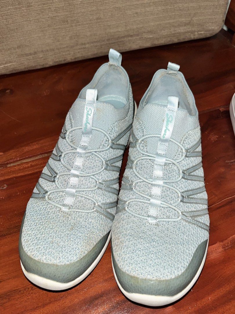 Sketchers Light Blue Sneakers Size 36 (Category: Sneakers) located in Manila. Submitted by ellaurelle (Listing ID 1442534044, Image 1). Description: No issues aside from needs cleaning. Size 36.