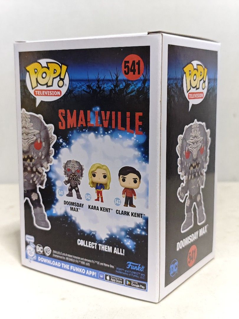 Smallville Doomsday Max Funko pop (Category: Figurines & Statues) located in San Juan City. Submitted by zashichua (Listing ID 1442354800, Image 2). Description: - Funko Pop Doomsday Max - From the Smallville series - MISB.