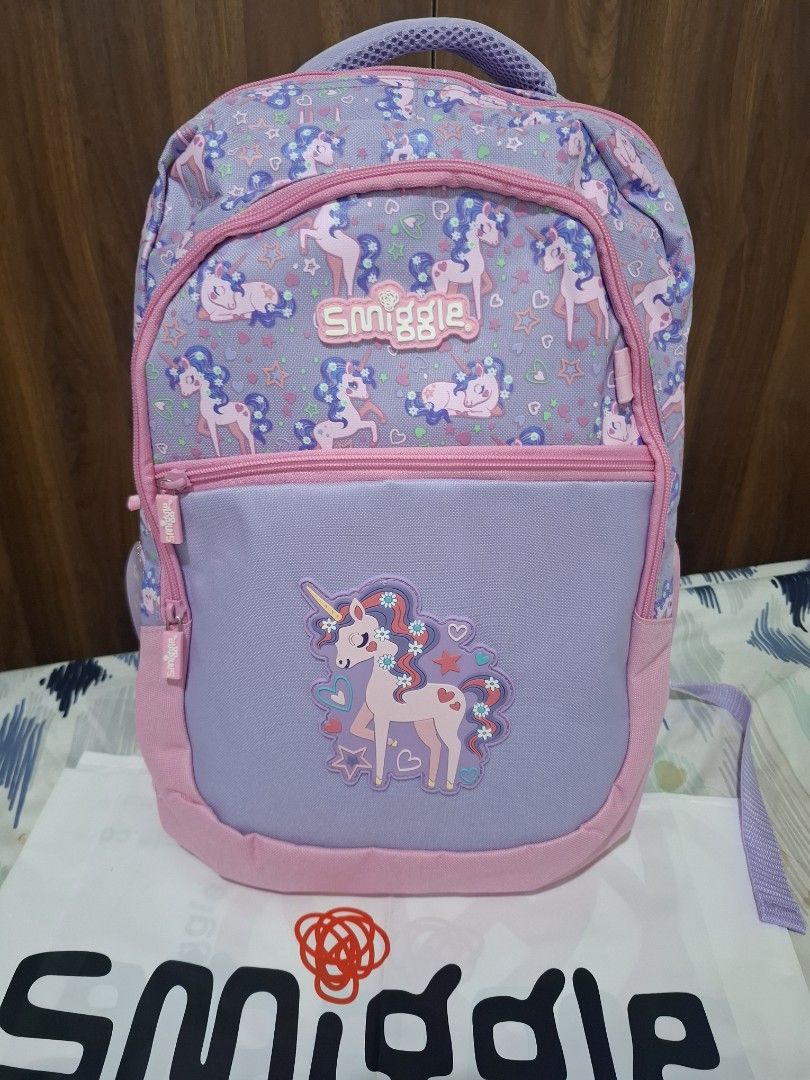 Smiggle Backpacks (Category: Luxury Bags & Wallets) located in Cebu City. Submitted by brekkas.ph (Listing ID 1442537513, Image 1). Description: Original Smiggle Backpacks P1750 Fix 16 inches For Girls ages 4- 12years old PM IF INTERESTED.