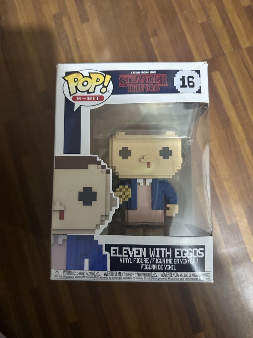 Stranger Things Eleven With Eggos Funko Pop! 8-Bit #16 (Category: Designer & Blind Box Toys) located in Rizal. Submitted by colosas (Listing ID 1442490697, Image 1). Description: - Funko Pop! Vinyl Figure - Character: 8-Bit Eleven with Eggos - Series: Stranger Things - Number: 16 - Condition: Brand new, box sealed - Official Netflix original series collectible - Perfect for Stranger Things fans!.