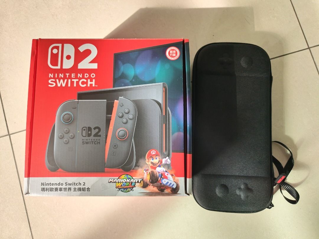 Switch 2 (Category: Nintendo) located in Singapore. Submitted by vinlbw (Listing ID 1442402264, Image 1). Description: - Nintendo Switch 2 with screen protector - Original packaging included - Protective carrying case - Joy-Con * 4 - Charging cables - Excellent condition.