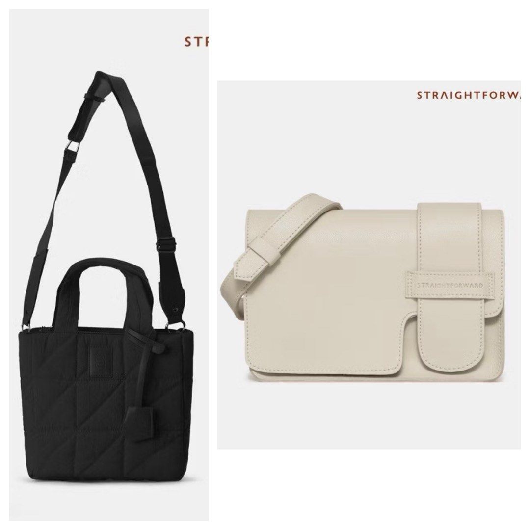 Take both Straightforward Noiva and Solari Tote Bag (Category: Tote Bags) located in Rizal. Submitted by cassappl (Listing ID 1442370385, Image 1). Description: - Cream and Black quilted tote bag from Straightforward - Features top handles and a detachable crossbody strap - Ideal for everyday use - Easily fits your essentials - Please check photos for more details.