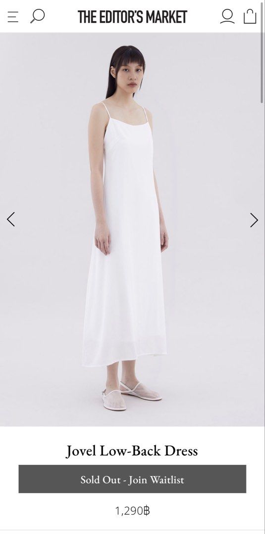 The Editor's Market Jovel Low-Back Dress White Tencel Maxi (Category: Dresses) located in Singapore. Submitted by asdfghjkat (Listing ID 1442364823, Image 1). Description: - Brand: The Editor's Market BNWT - Style: Jovel Low-Back Dress - Color: White - Material: 100% Tencel - Design: Sleeveless maxi dress - Features: Adjustable straps, tie-back detail - Lining: Fully lined - Sheerness: Not sheer - Sizing: Fits true to size - Care: Handwash on gen