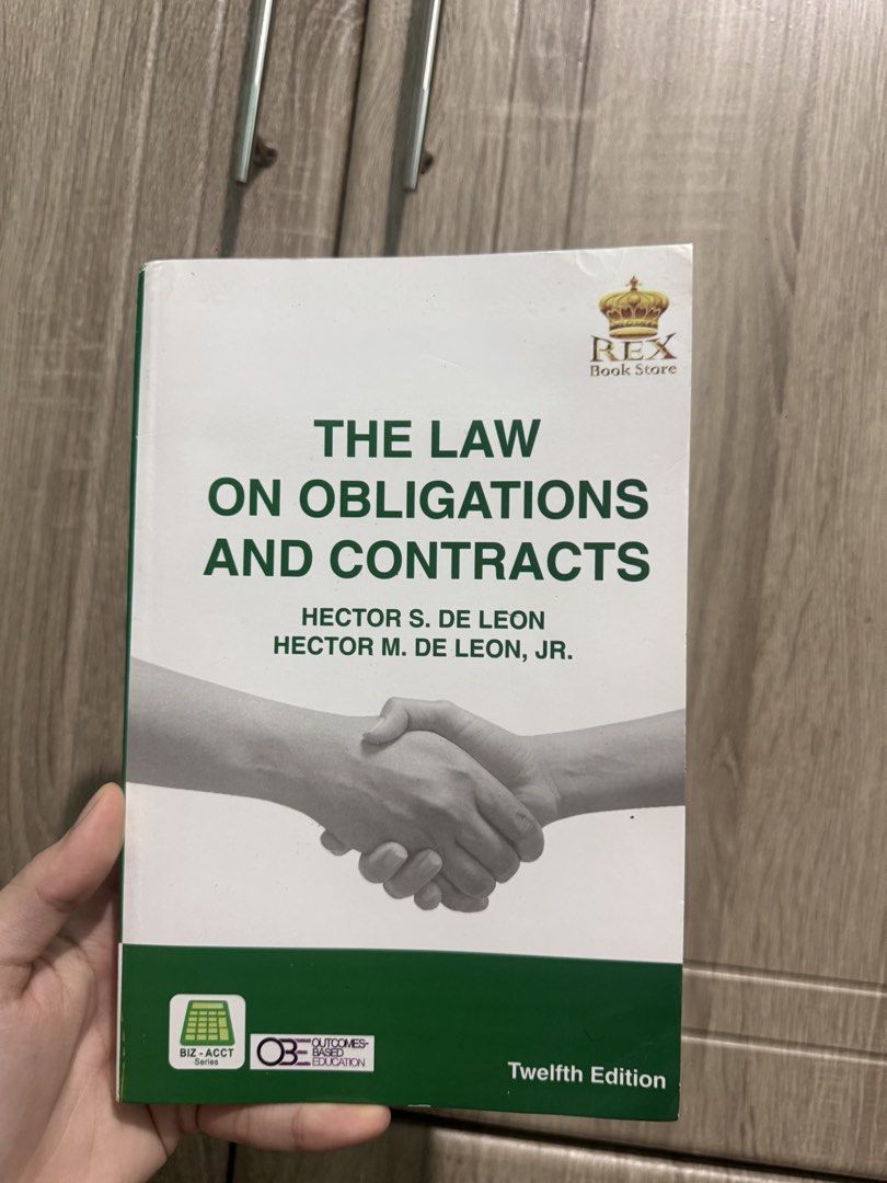 The Law On Obligations And Contracts Book (Category: Textbooks) located in Las Pinas. Submitted by ._.peyy (Listing ID 1442454477, Image 1). Description: .