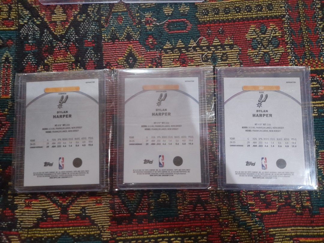 Topps Finest Dylan Harper refractor set of 3 rc (Category: Raw Singles) located in Antipolo. Submitted by natnicmarf (Listing ID 1441158508, Image 2). Description: nearmint. wyswyg cash on delivey lrt2, mrt.