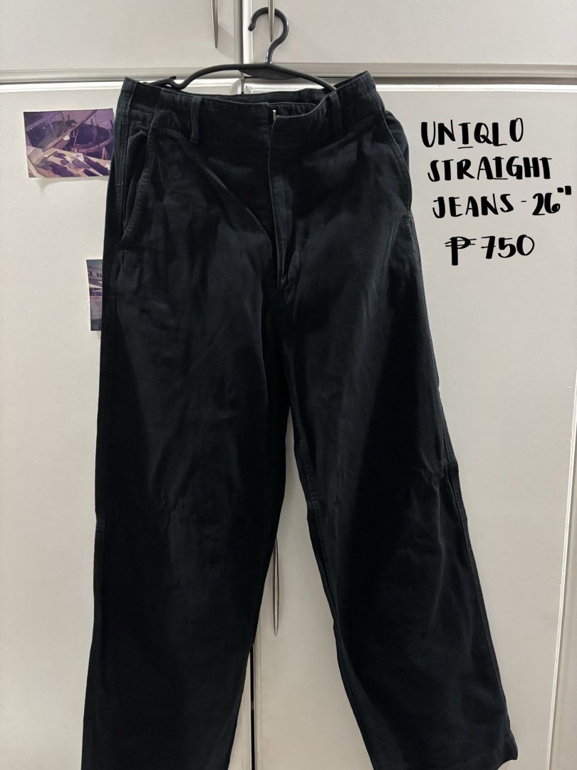 UNIQLO Straight Jeans - Size 26 (Category: Jeans) located in Quezon City. Submitted by audreymz (Listing ID 1442376610, Image 1). Description: - UNIQLO Black Straight Jeans - Size: 26 - Classic straight fit - Versatile for everyday styling - Price: P750 - Feel free to send a message for any inquiries!.