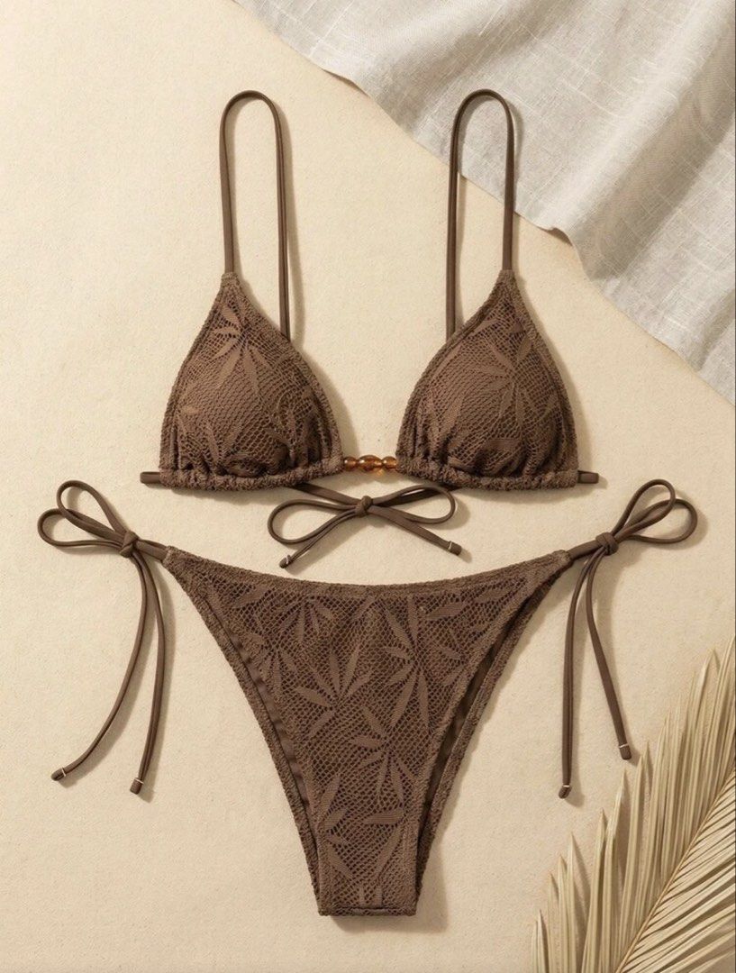 Varleinsar Pink Floral Print Bikini Set (Category: Bikinis & Swimsuits) located in Manila. Submitted by swiftdolphin.004224 (Listing ID 1442512342, Image 3). Description: - Pretty pink bikini with a floral pattern - Triangle top with adjustable straps - Matching high-cut bottoms - Ideal for beach days and pool parties - Super cute and stylish design.