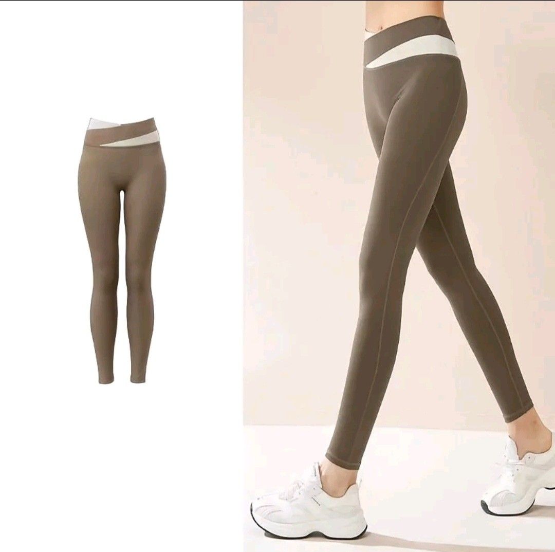 Women's Workout Set - Jacket & Leggings (Category: Activewear) located in Quezon City. Submitted by hannasalatan (Listing ID 1442488482, Image 2). Description: - Grey workout leggings - White zip-up jacket with thumbholes - Contrasting white and grey waist design on both pieces - Ideal for gym workouts or running errands - Please refer to the size chart for accurate measurements.