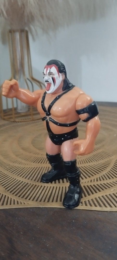 1990 Hasbro WWF Demolition Smash action figure (Category: Action & Battle Toys) located in Manila. Submitted by ventajetoyz625 (Listing ID 1442565443, Image 2). Description: - Cool vintage wrestling action figure, resembles Demolition Ax. - Good as new - Perfect for wrestling collectors or display. - "Gimmick" moderately working - With minimal chipped paint - What you see is what you get.