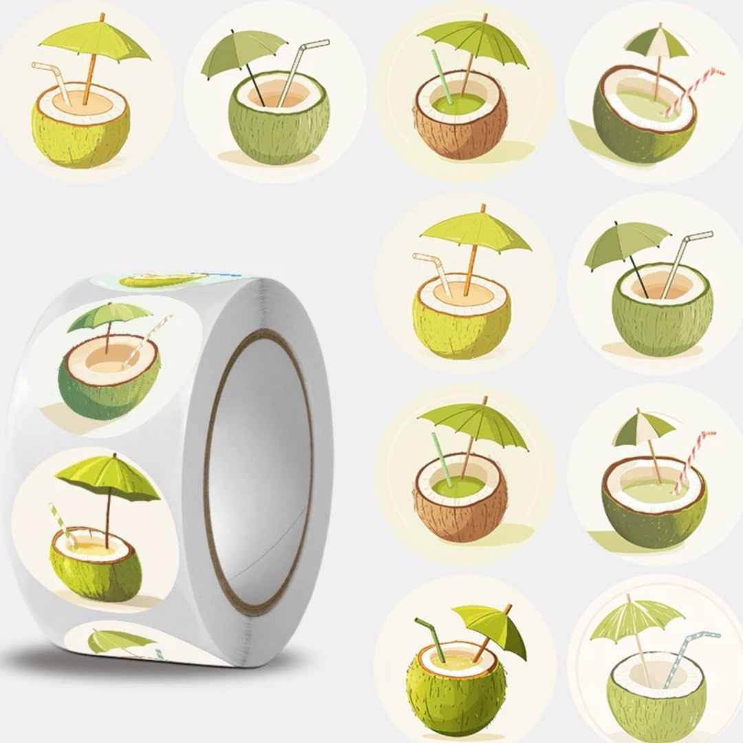 [$2.50 for 50pcs] [$5 for 100pcs] 2.5cm Fresh Summer Tropical Coconut 🌴 ...