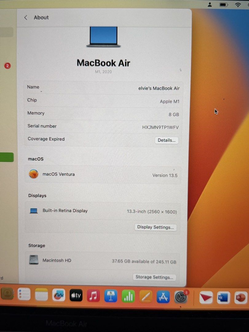 Apple MacBook Air M1 Chip476601511409111045