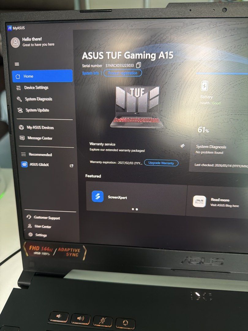ASUS TUF Gaming A15 Laptop476480545164503040