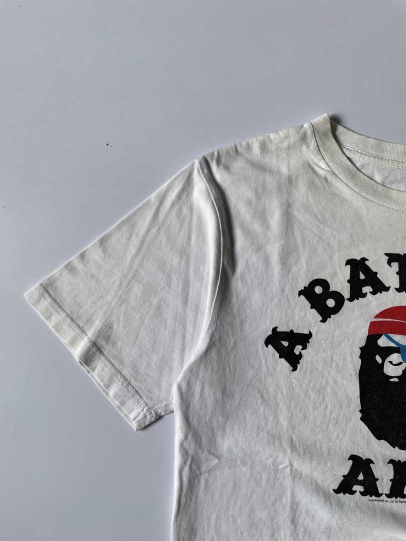 Authentic A Bathing Ape (BAPE) Pirate Store T-shirt (Category: Tshirts & Polo Shirts ) located in Baguio. Submitted by chronicles_cache (Listing ID 1442572332, Image 3). Description: Condition: Great Width: 17 Length: 24 Shoulder: 16 Sleeve: 8.