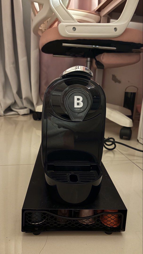 B Coffee Co. Capsule Coffee Machine with Pod Drawer (Category: Coffee Machines & Makers) located in Quezon City. Submitted by ngthanawa (Listing ID 1442680509, Image 2). Description: - Black B Coffee Co. capsule coffee machine - Compact and sits on its included black drawer - Drawer provides convenient pod storage - Some coffee pods are already included - Easy to use for quick home-brewed coffees - With free frother NO BOX INCLUDED FIX PRICE.