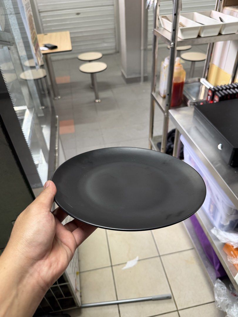 Black Plates and Dipping Bowls Set476437283991736322